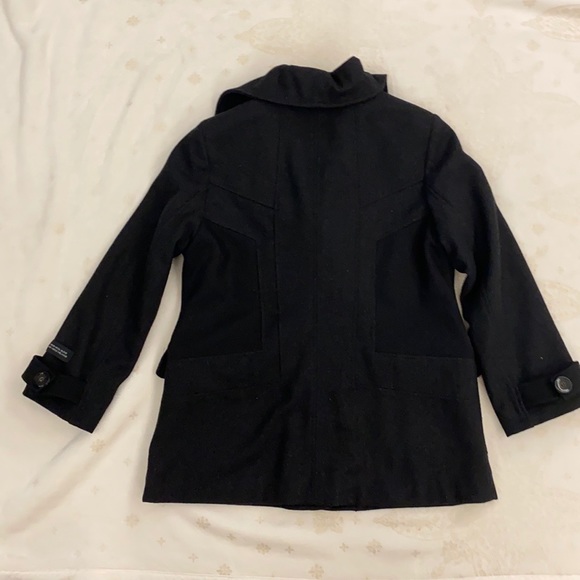 London Fog Pea Coat, 3/4 Length, Black, Size 16 - Picture 2 of 8